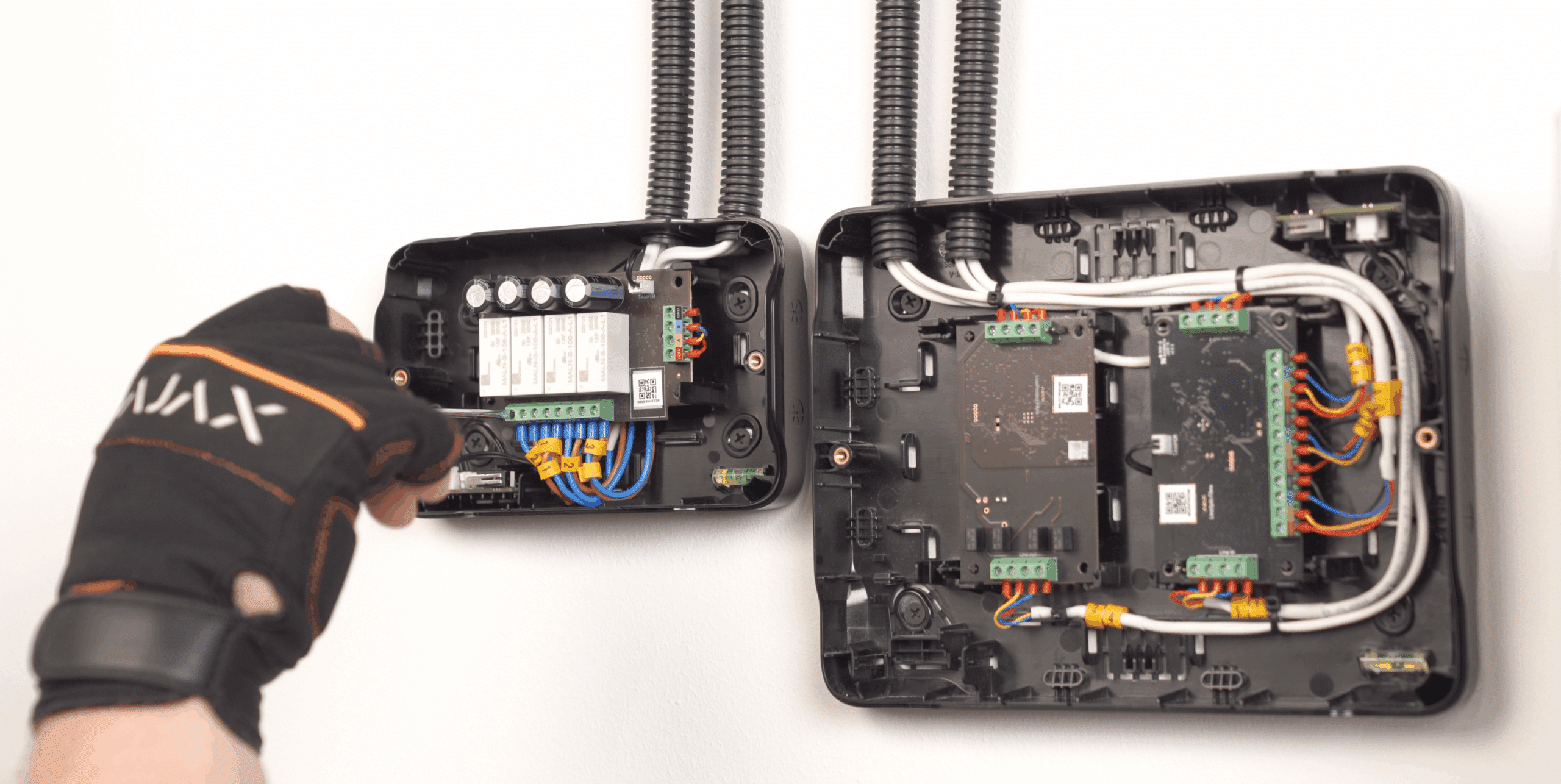 hand in glove adjusting electrical panel