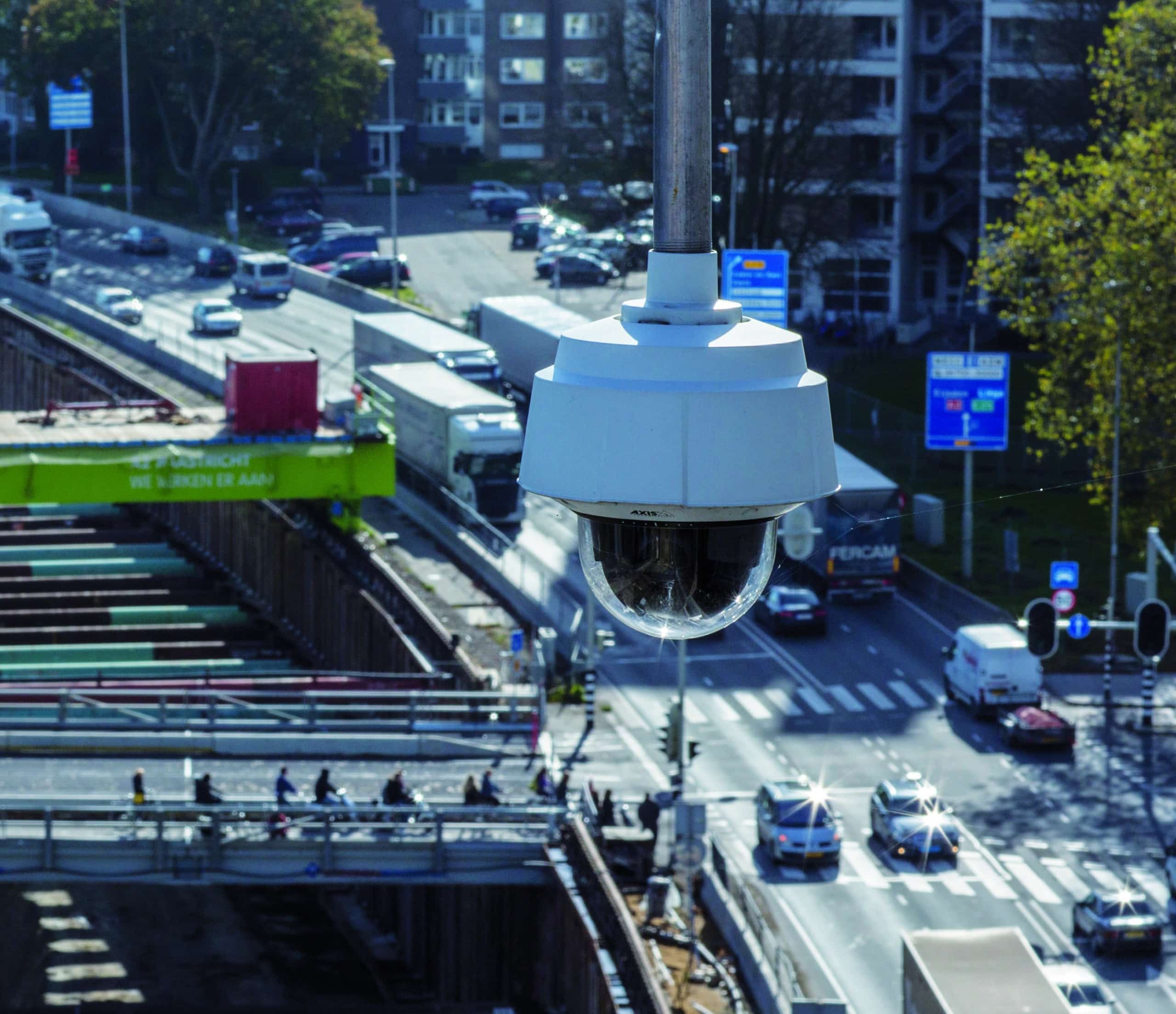 CCTV above busy urban road
