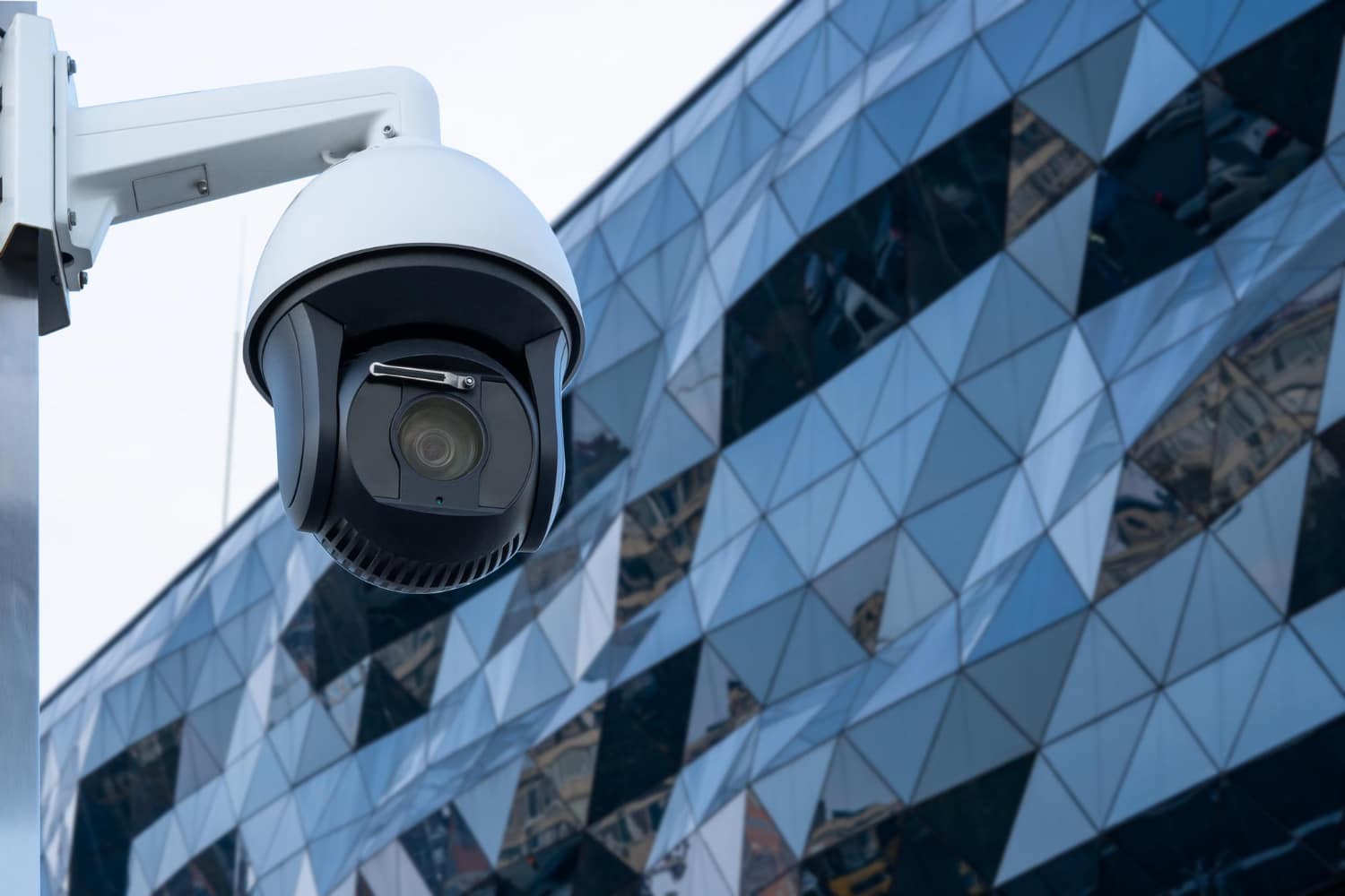 security camera near a modern building