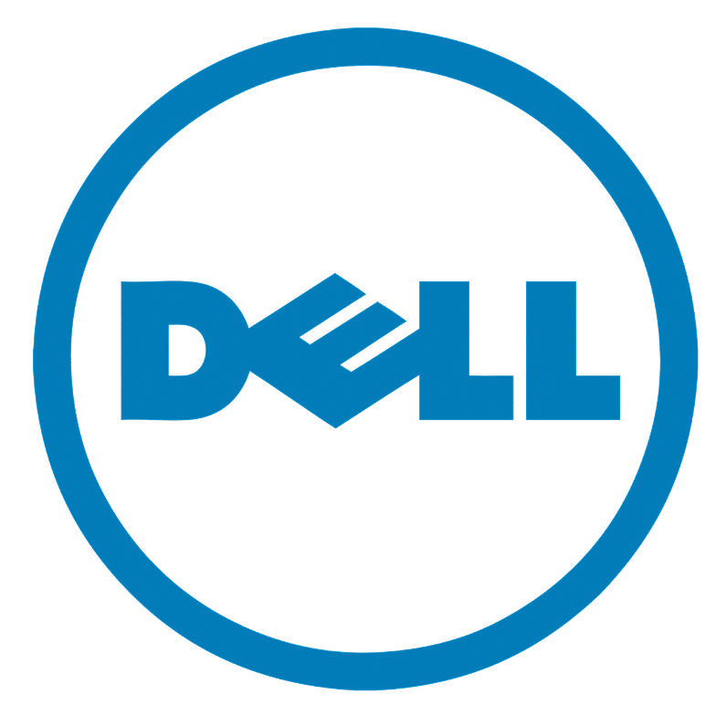 dell logo in blue circle