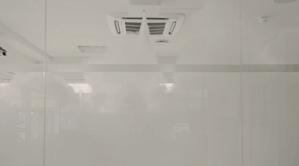 fog cannon in action