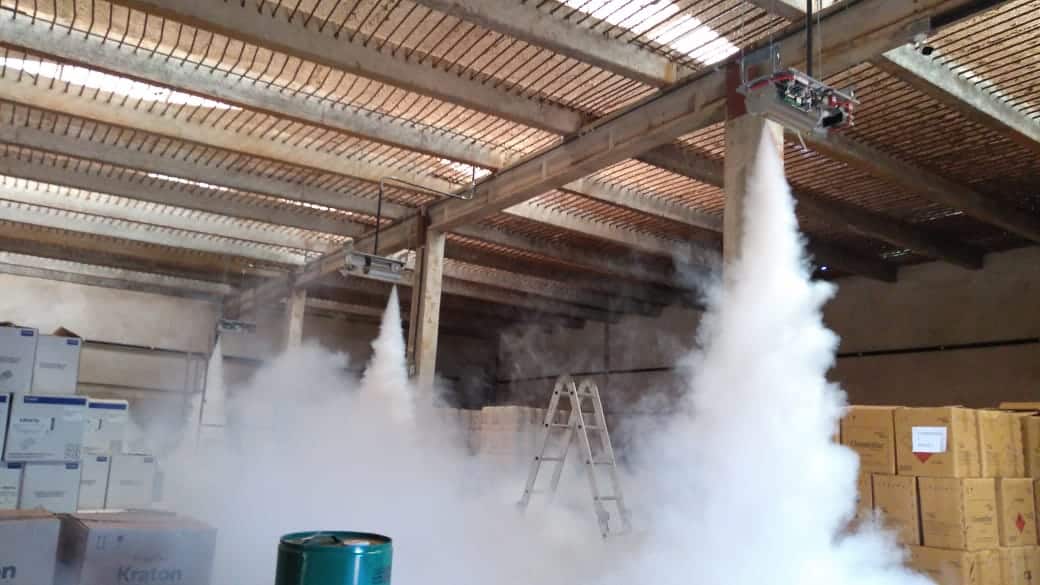 warehouse fire suppression system activated