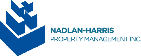 nadlan-harris management logo in blue