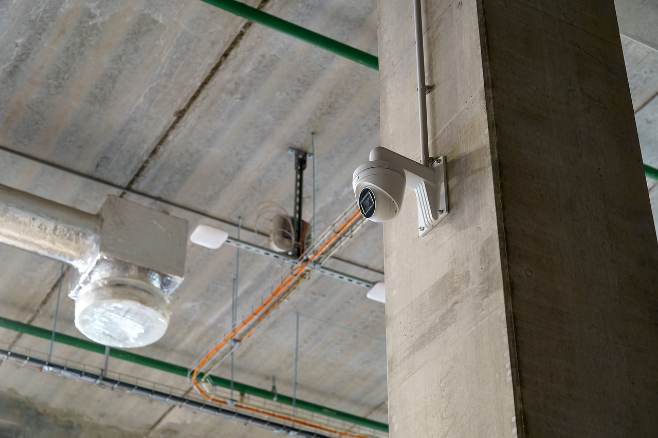 long range security camera in warehouse