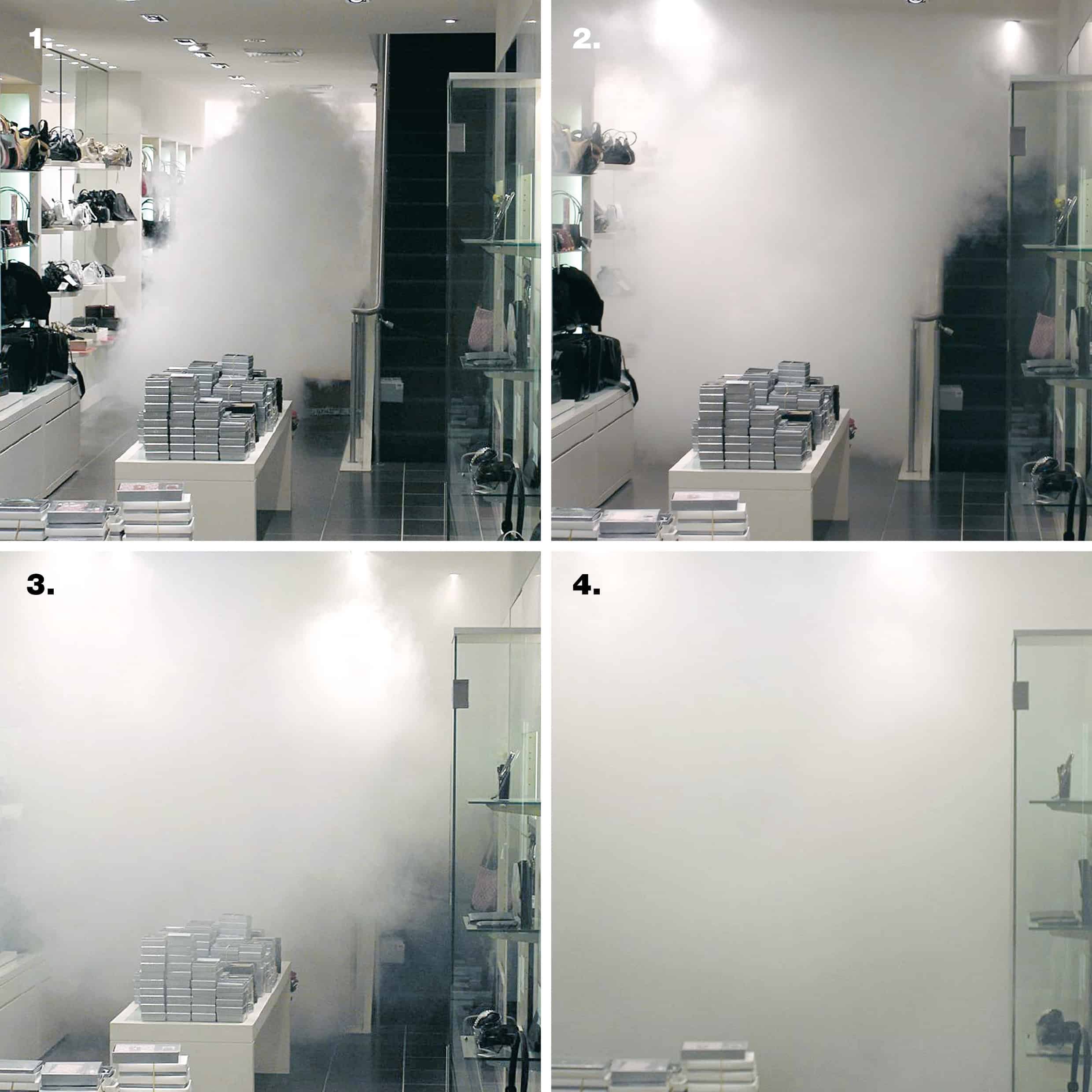 store smoke alarm demonstration steps