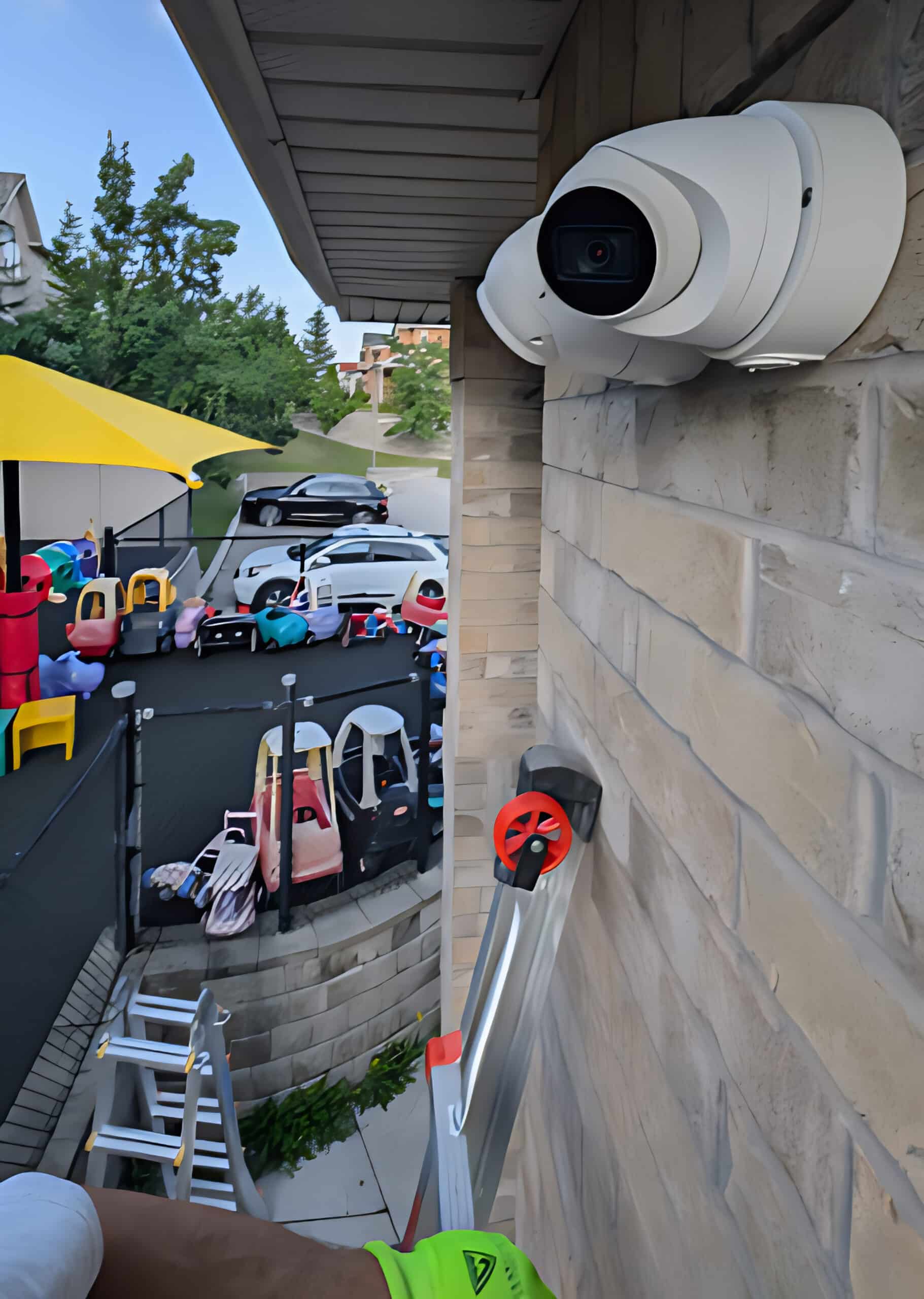 security camera overlooking playground